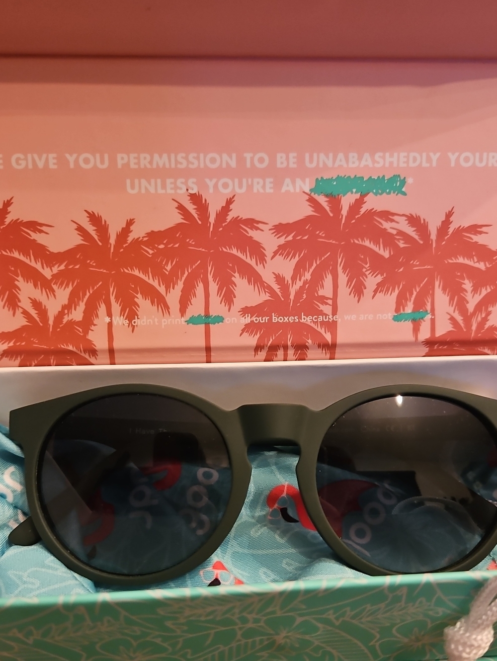 goodr Circle G Sunglasses in Matte Olive Green - I Have These On Vinyl, Too